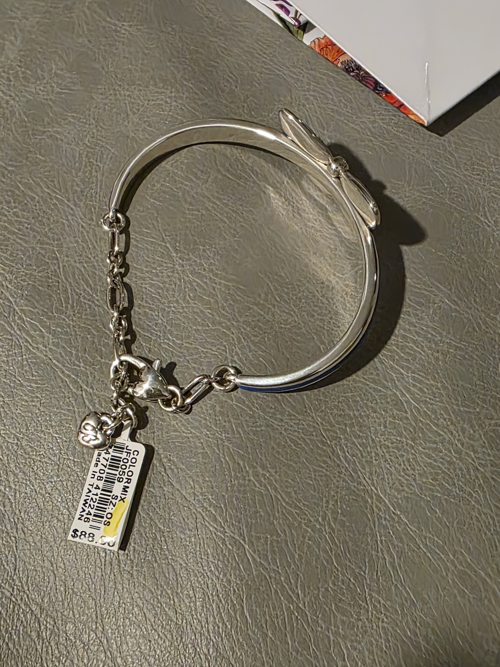 BRIGHTON JEWELRY COLORMIX COLORFUL BUTTERFLY BRACELET SILVER PATCHWORK NEW RV$88 - Picture 3 of 4